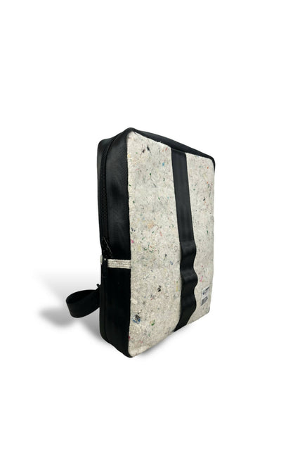 White & Black Laptop Backpack
