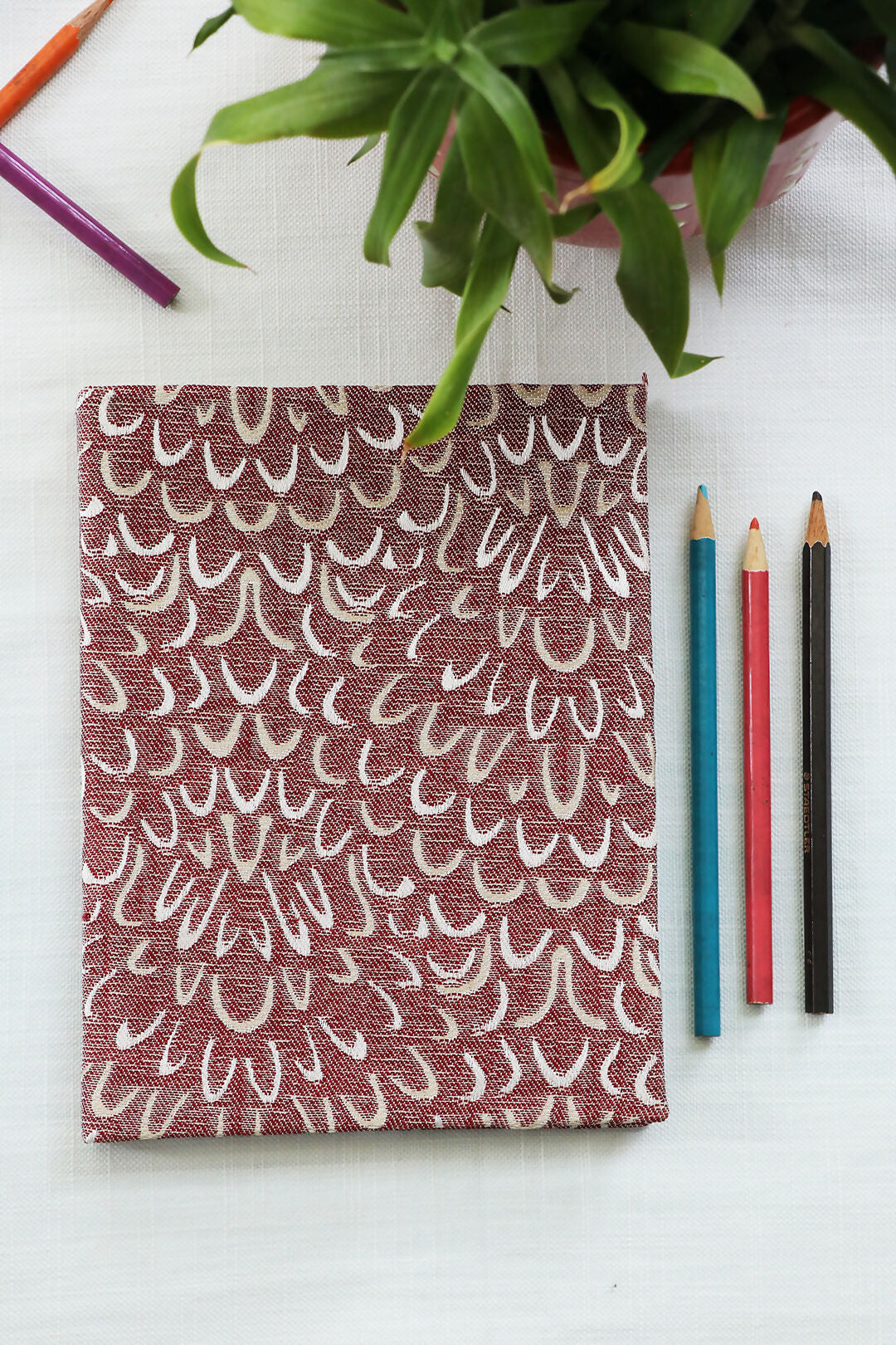 Red Printed Notebook