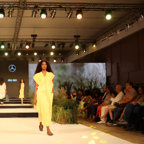 Deconstructed Sari In Yellow