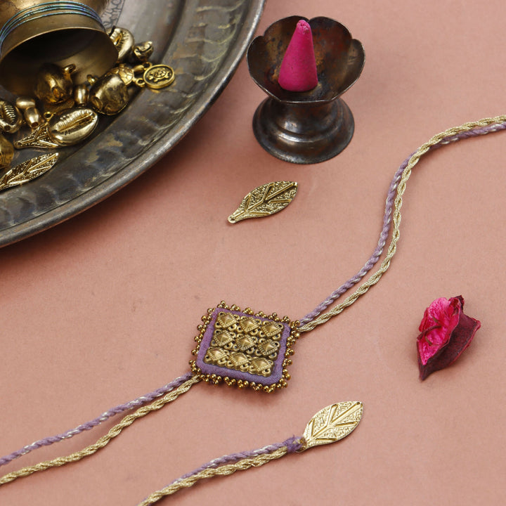 Magestic Square Handcrafted Rakhi - Set of 3