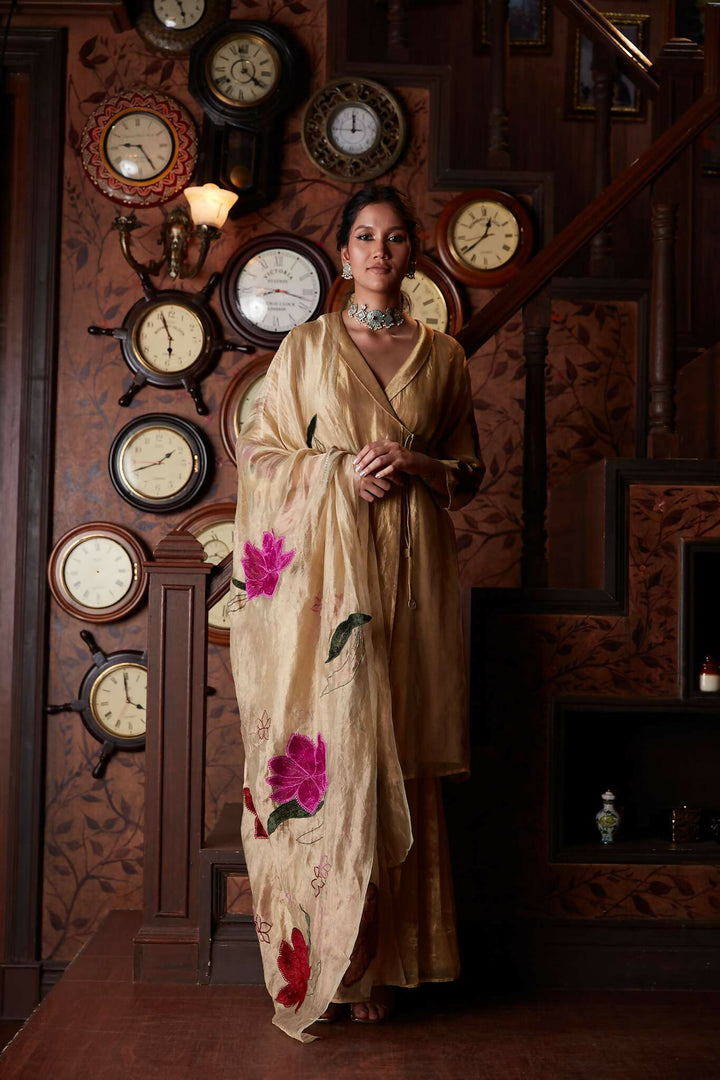 Dull Gold Maliha Kurta Set