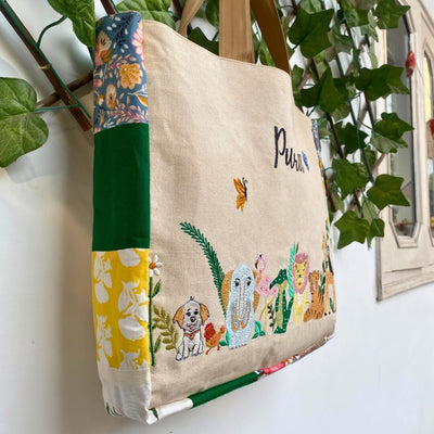Customisable Flora Fauna Tote Bag