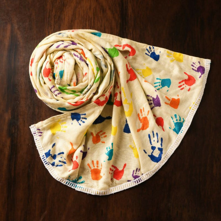 Hand-printed Muslin Stole