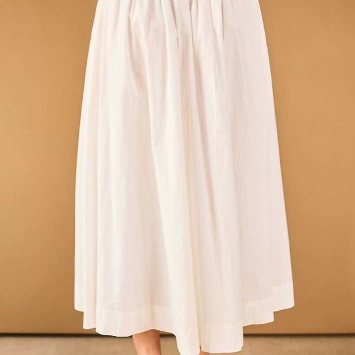 White Collar Top & Skirt Set
