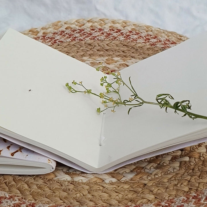 Eco-printed Handmade Journal - Blooming Green