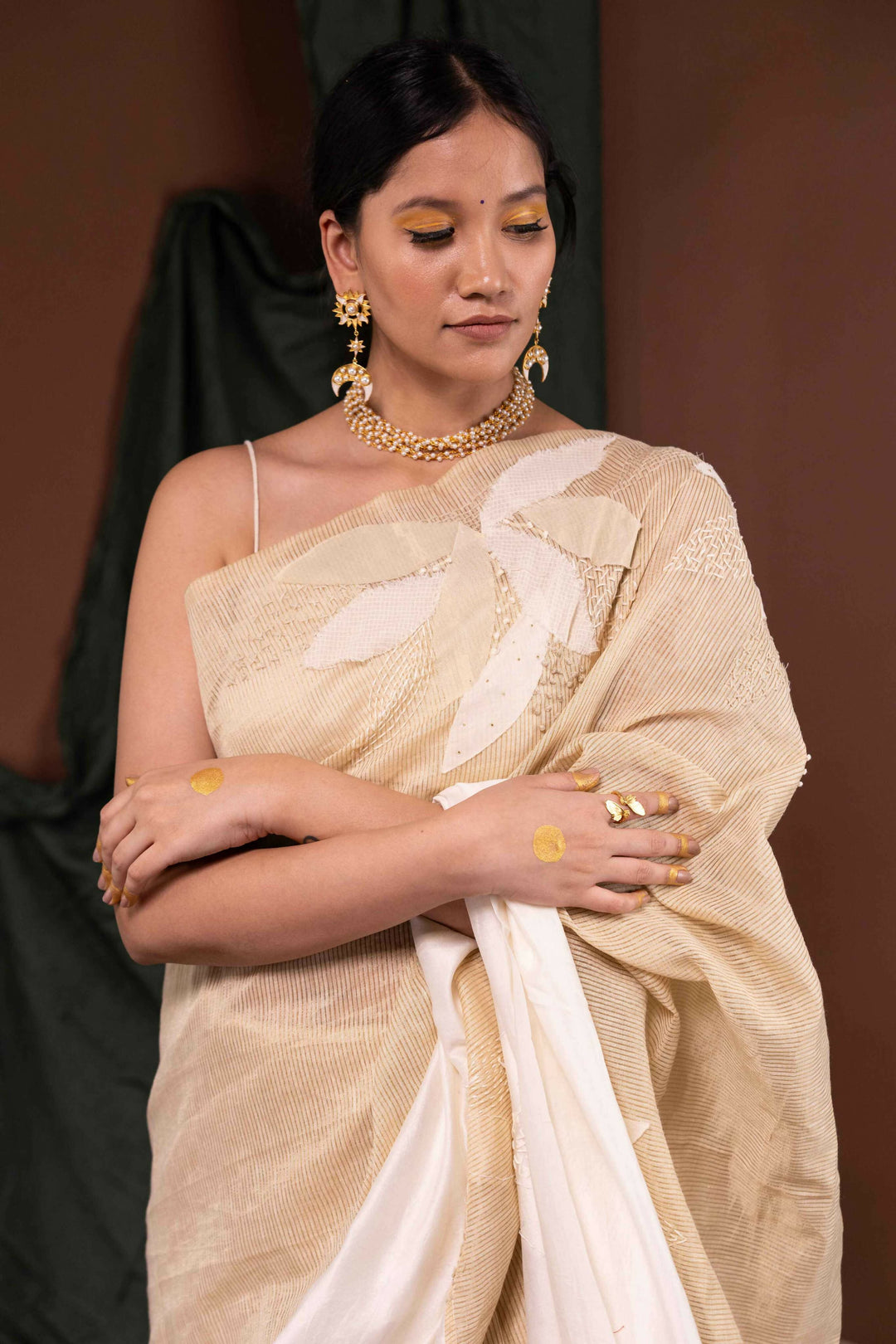 Ivory Jiyah Saree