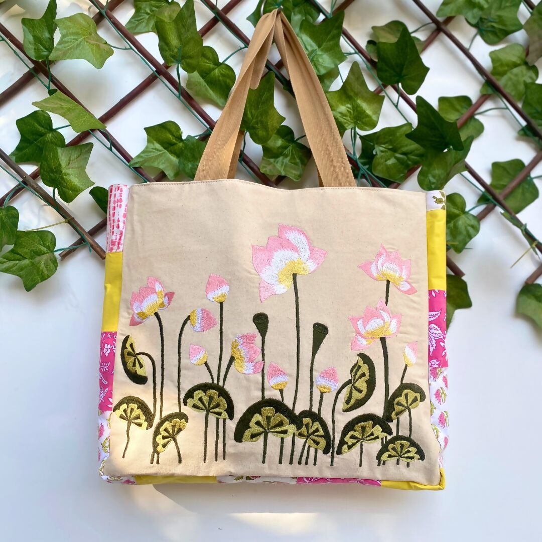 Customisable Lotus Tote Bag