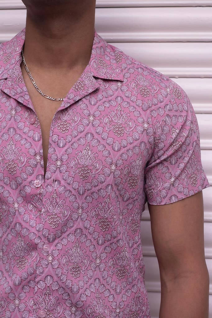 Unisex Baby Pink Printed Shirt