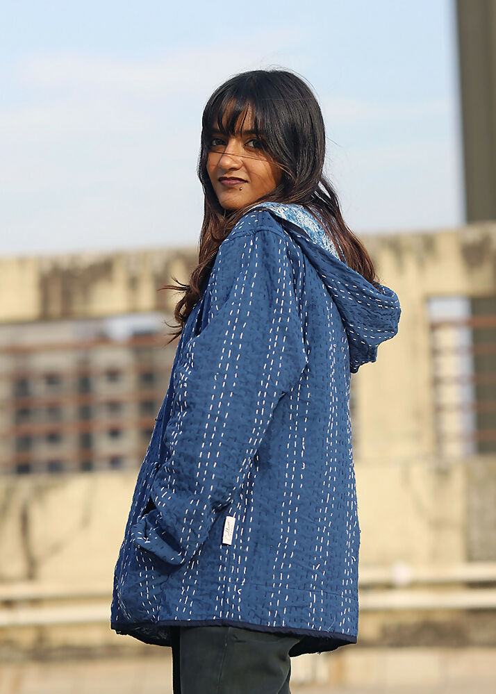 Vayu Reversible Hooded Jacket- Ambar