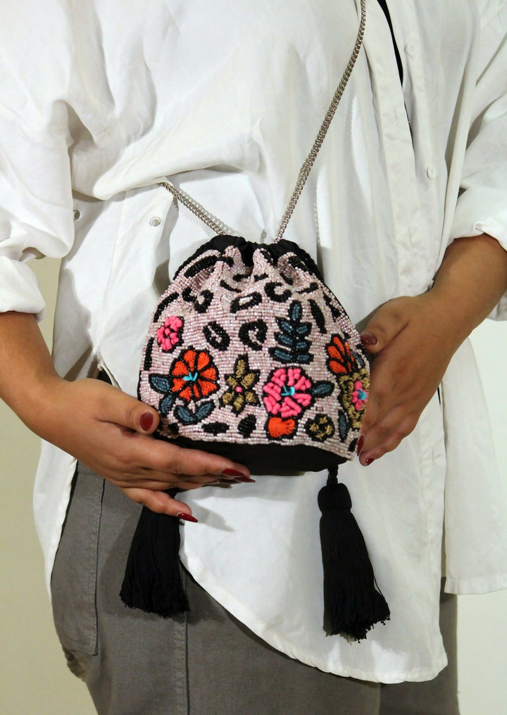 Flowerbed Beaded Bag