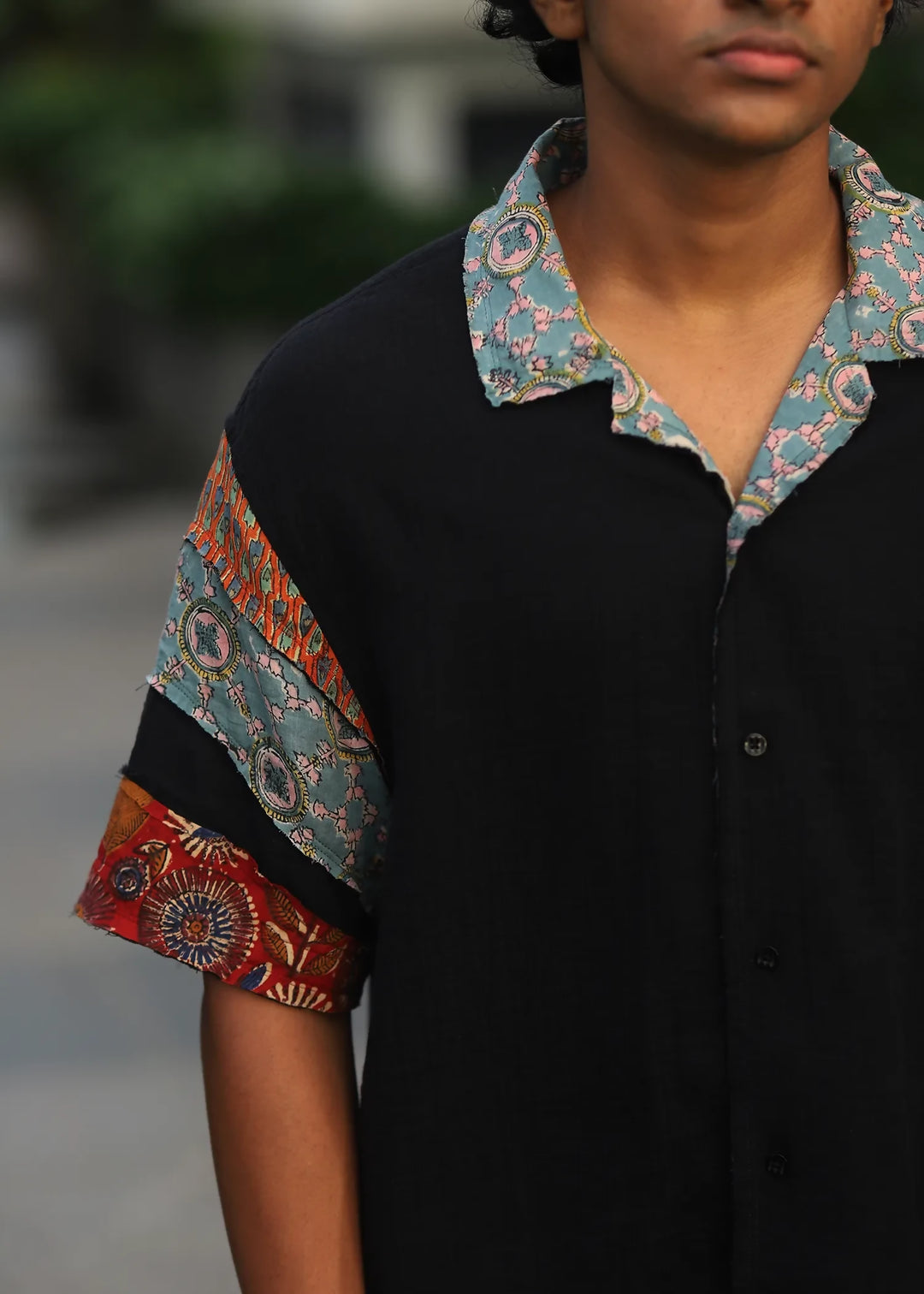 'Alankar' Unisex Resort Patchwork Shirt