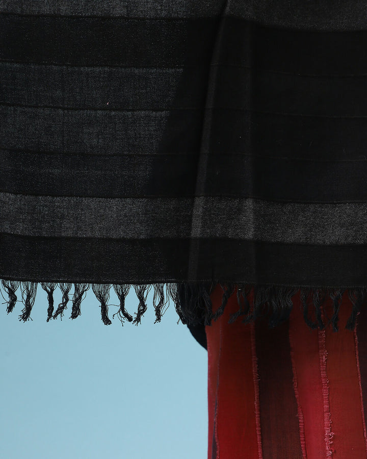 Deconstructed Sari In Black