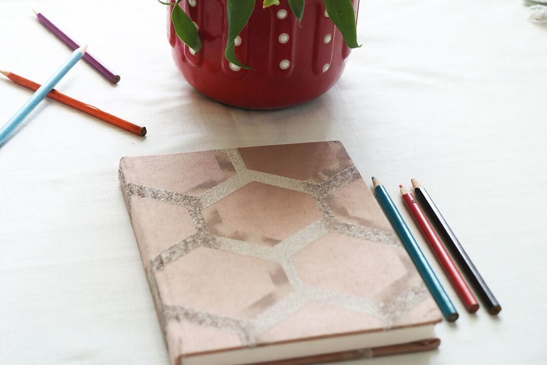 Peach Printed Notebook