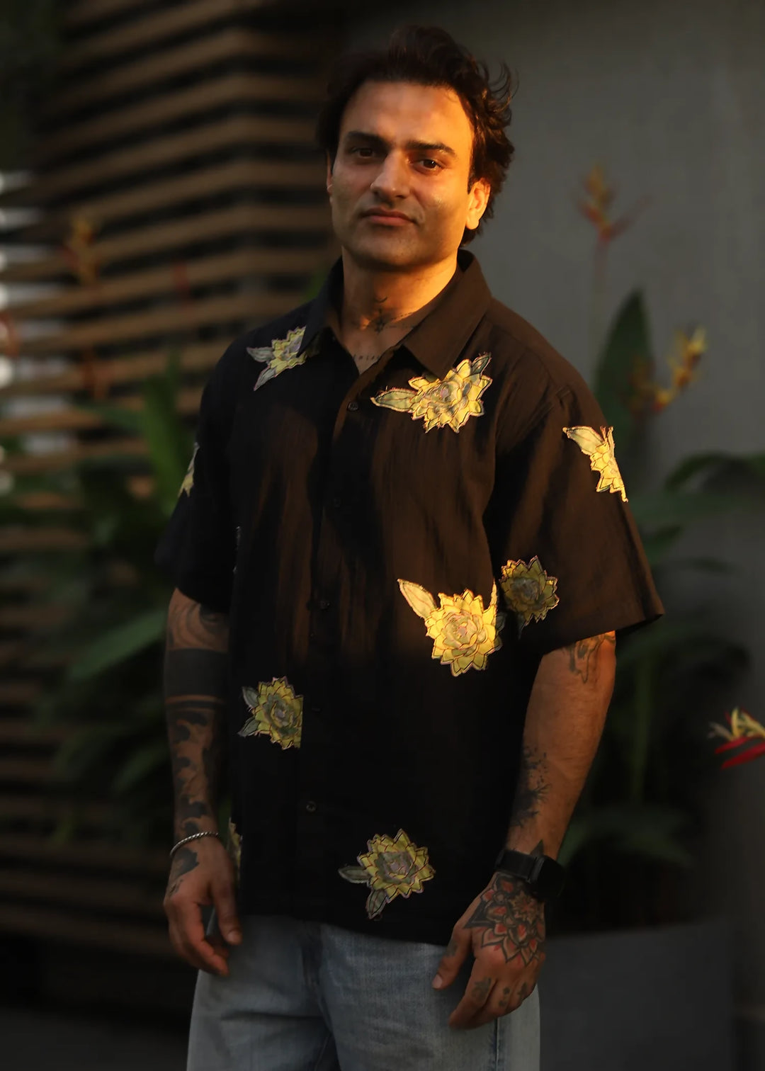 'Pushkar' Unisex Applique Shirt