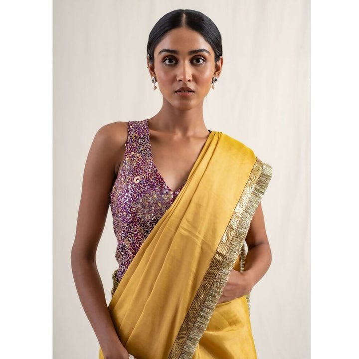 Janpath Yellow - Saree