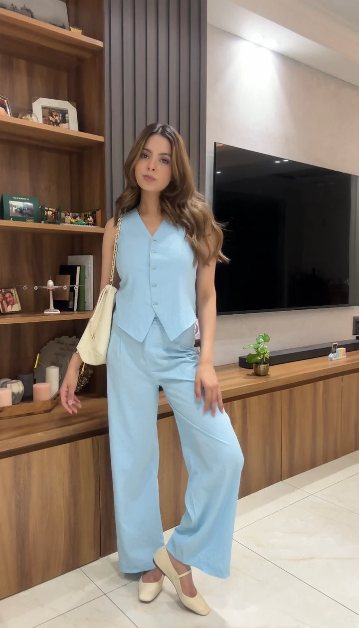 Blue Sky Waist Coat Set
