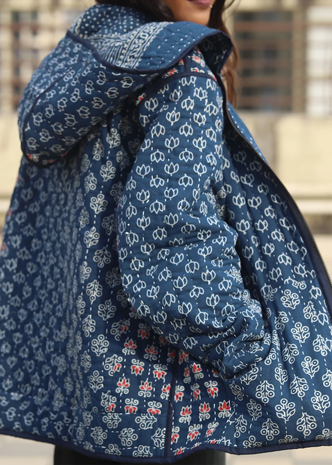 Vayu Reversible Hooded Jacket (Quilted) - Kairi