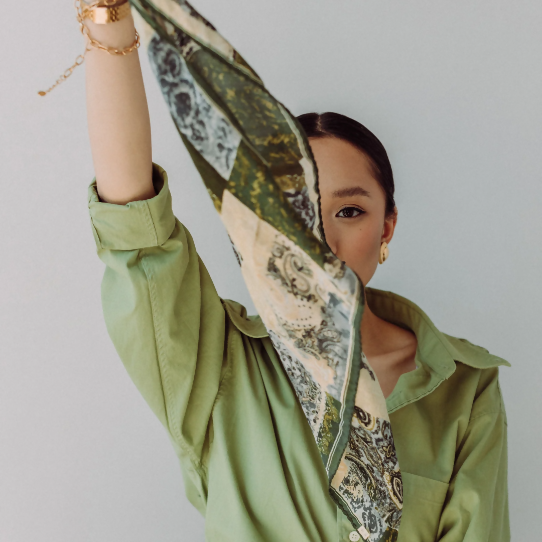 Green Paisley Scrf