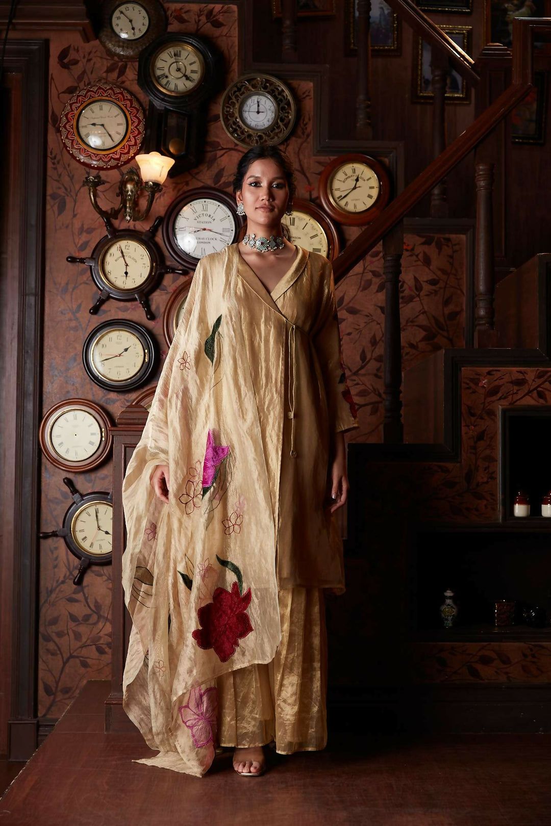 Dull Gold Maliha Kurta Set
