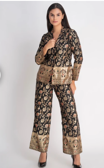 Midnight Brocade Pant Suit