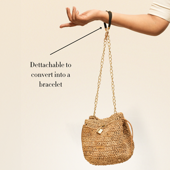 Bracelet Mini Bucket Bag - Brown