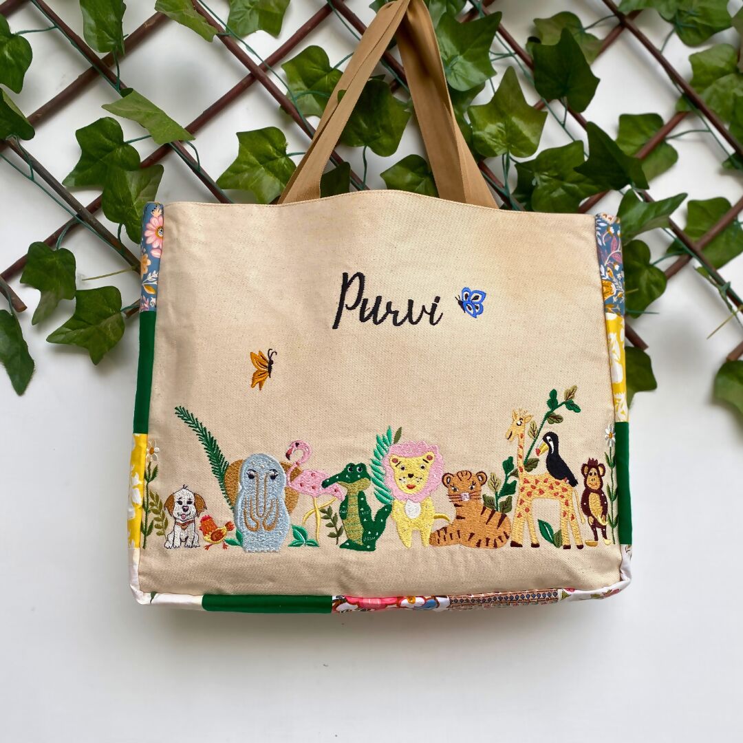 Customisable Flora Fauna Tote Bag