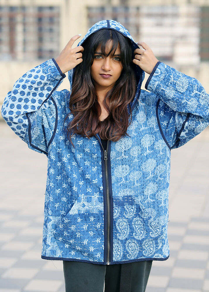 Vayu Reversible Hooded Jacket- Ambar