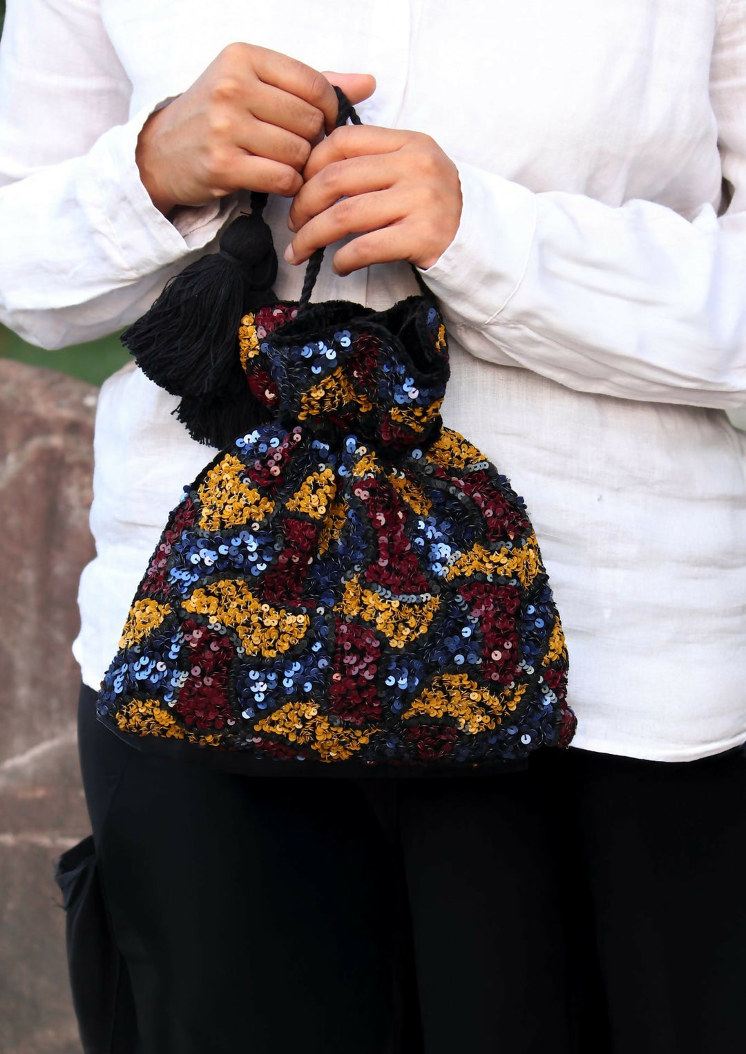 Segmenta Embroidered Potli Bag