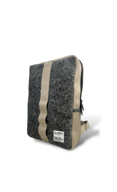 Grey Felt & Beige Backpack
