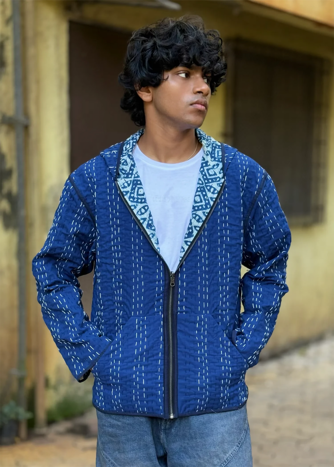 Vayu Reversible Hooded Jacket - Neel