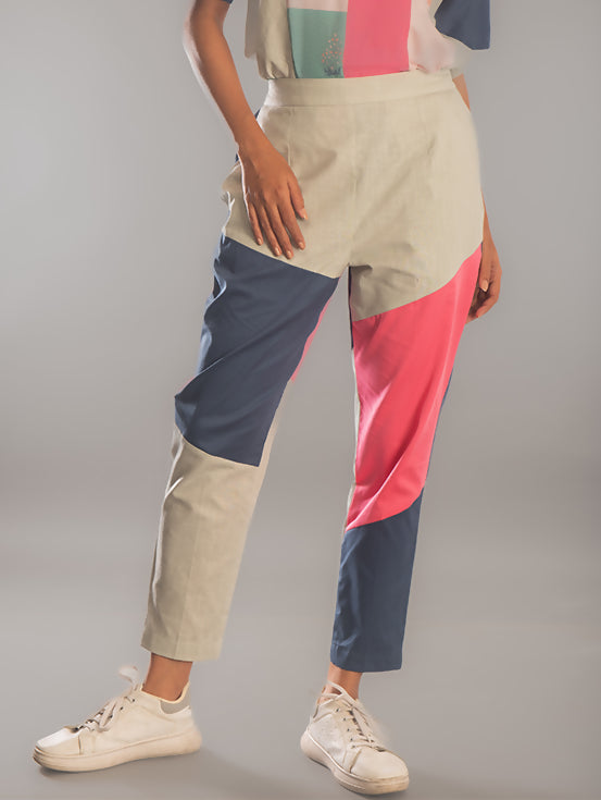 Multi Patch Pegged Trousers