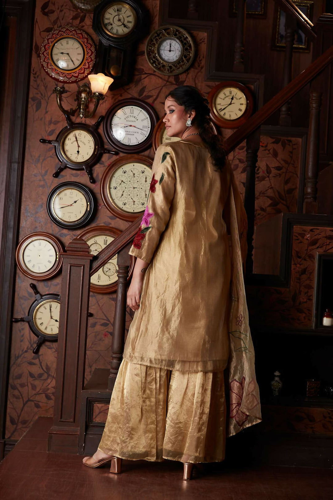 Dull Gold Maliha Kurta Set