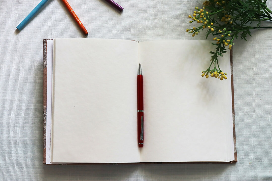 White Rhombus Printed Notebook