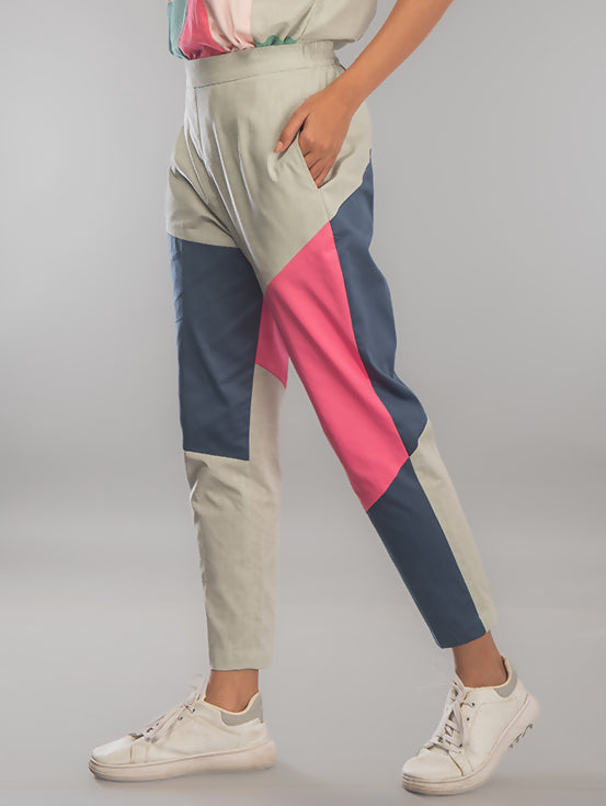 Multi Patch Pegged Trousers