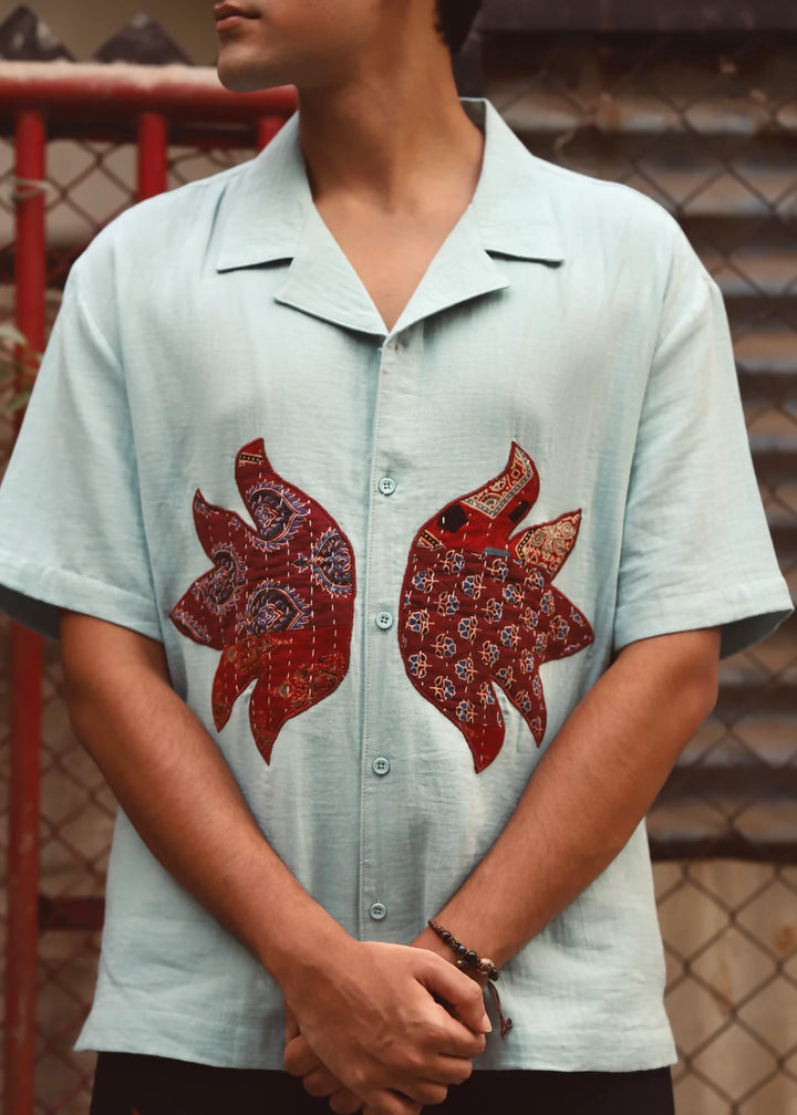 'Kamal' Resort Applique Shirt