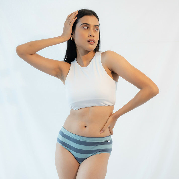 Mint and Ice Organic Cotton Hipsters Pack of 2