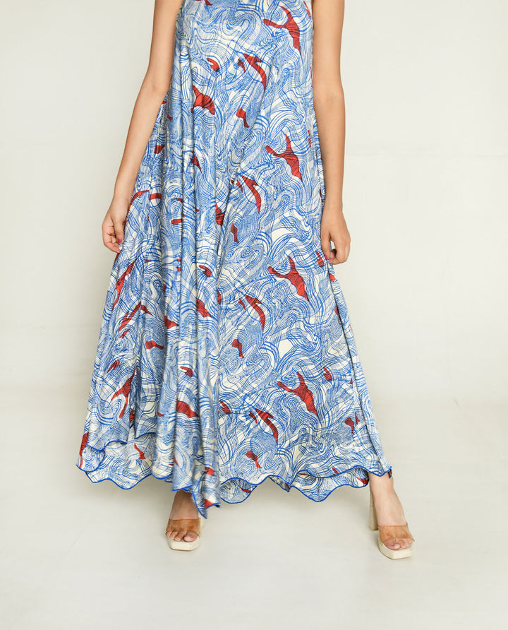 Ponzo One Shoulder Maxi Dress