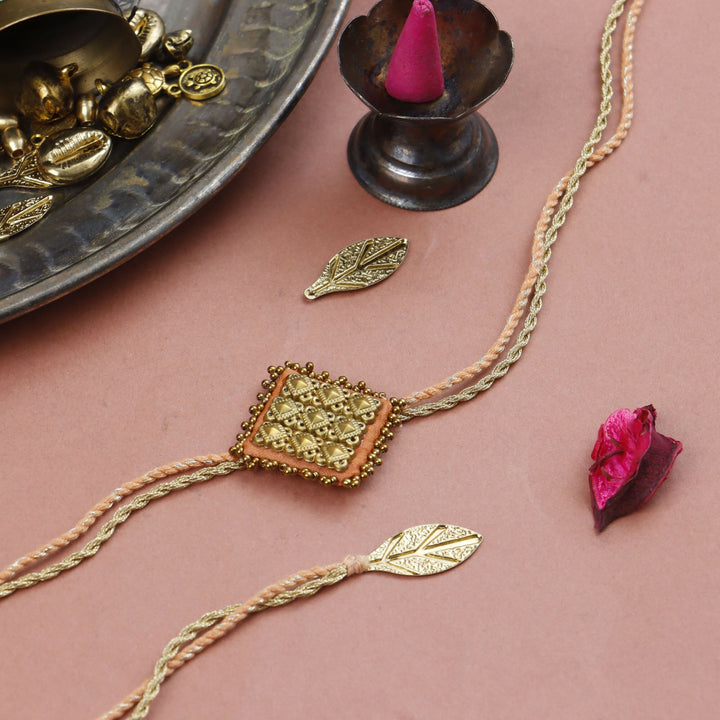 Magestic Square Handcrafted Rakhi - Set of 3