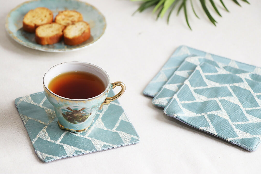 Teal Blue Coaster Set Of 4