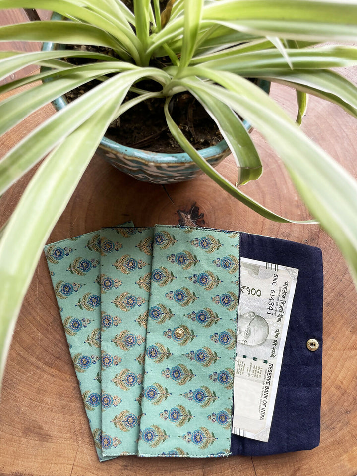 Green Printed Money Envelope