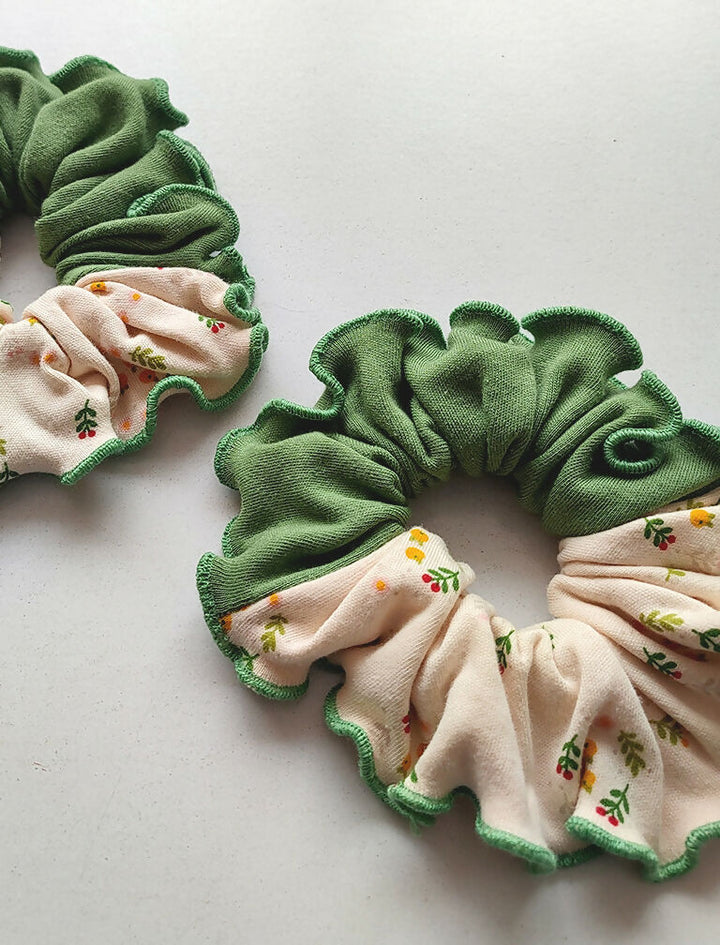 Green Lemonade Organic Cotton Scrunchie