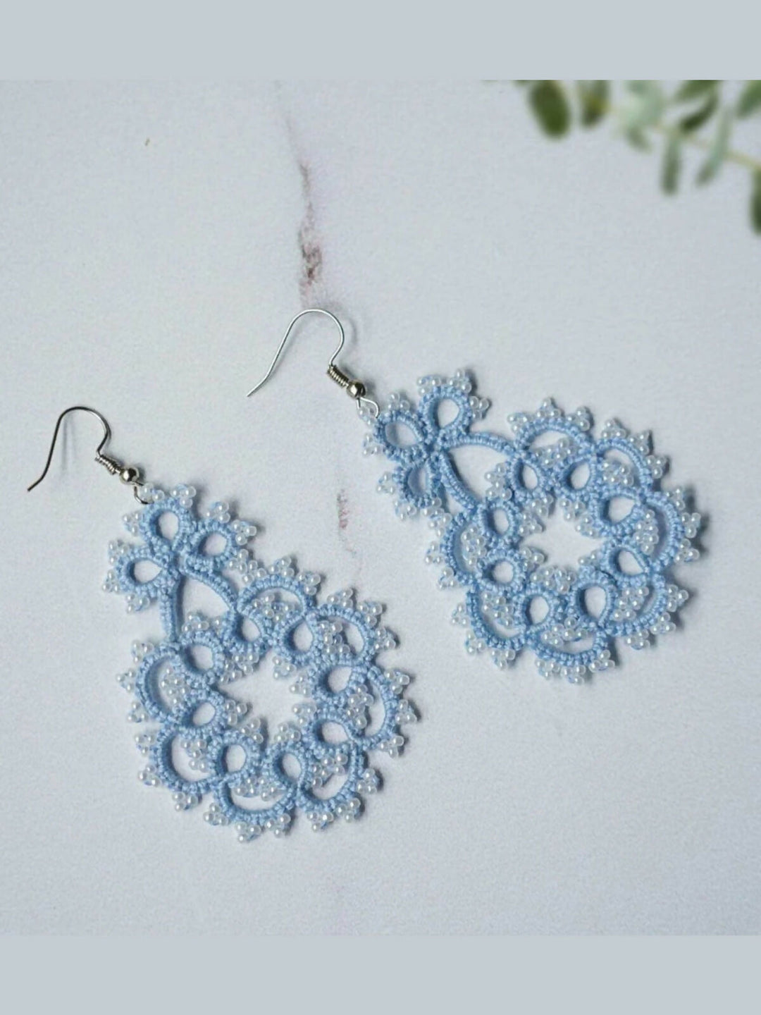 Icy Petal Cascade Earrings