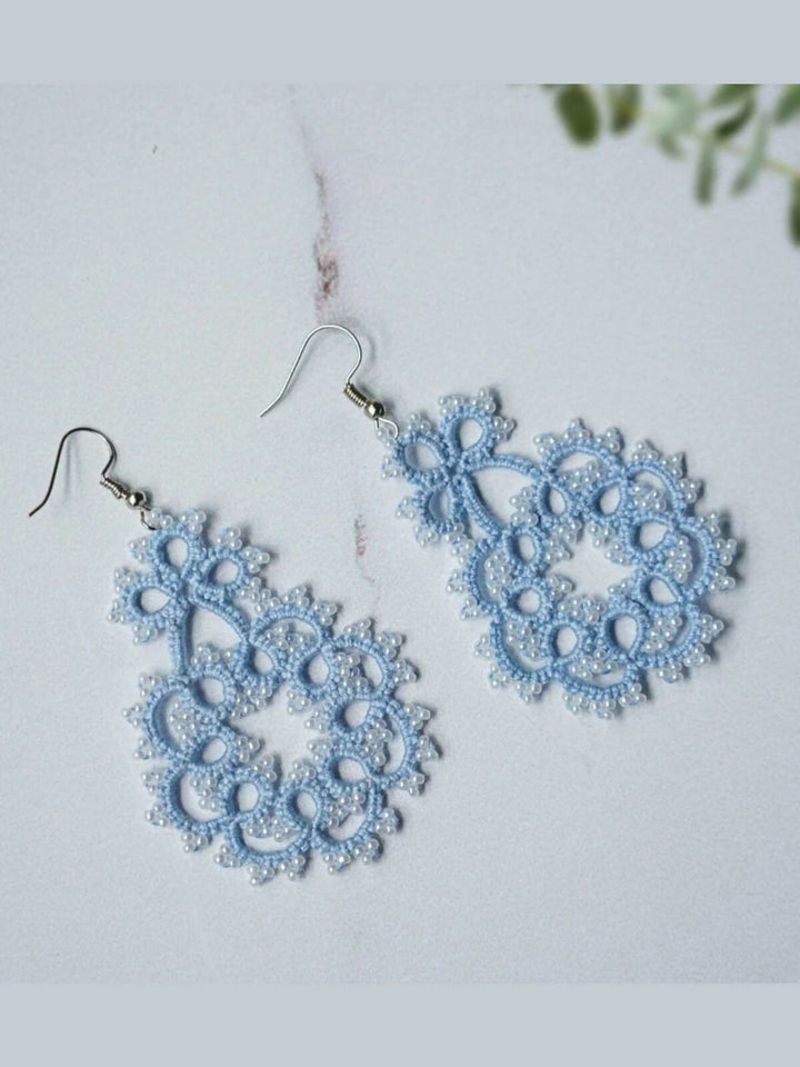 Icy Petal Cascade Earrings