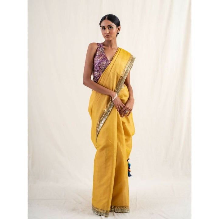 Janpath Yellow - Saree