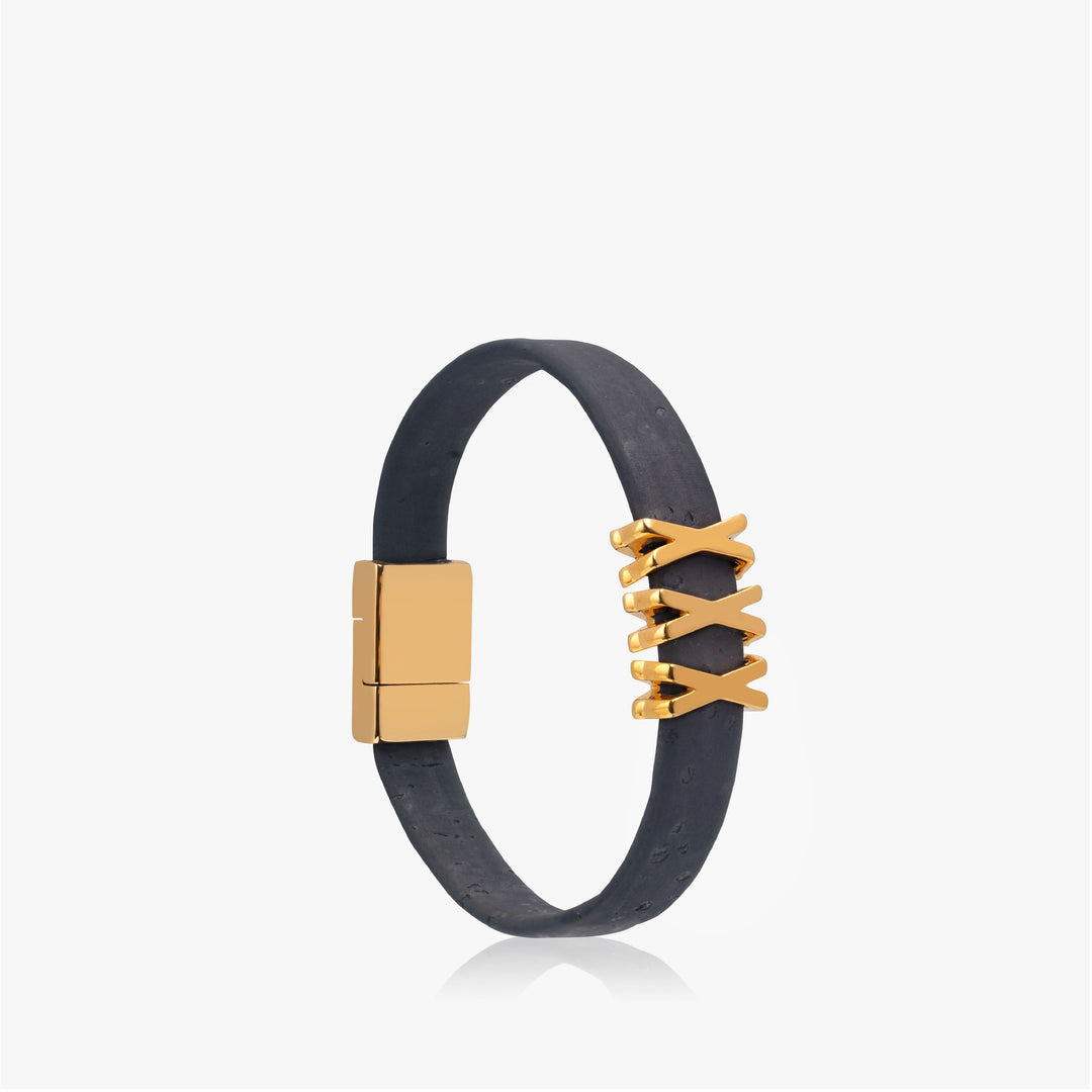 Vegan Cork Arctic Cross Bracelet