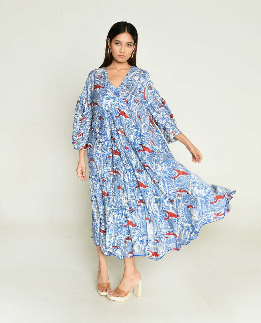 Ponzo Puff Sleeves Dress