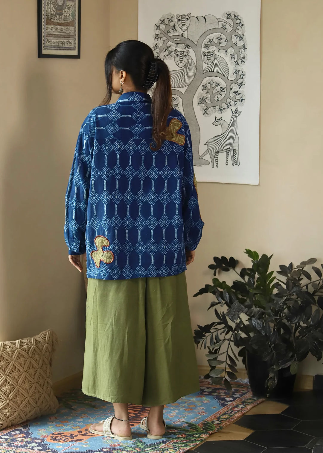 'Neel' Unisex Indigo Khadi Overshirt