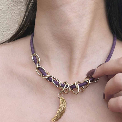Astral Purple Cork Necklace