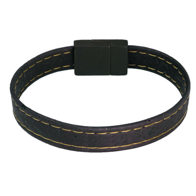 Monochrome Luxe Cork Wristband