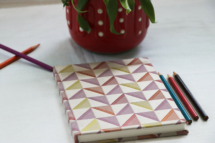 Triangular Maze Purple Notebook